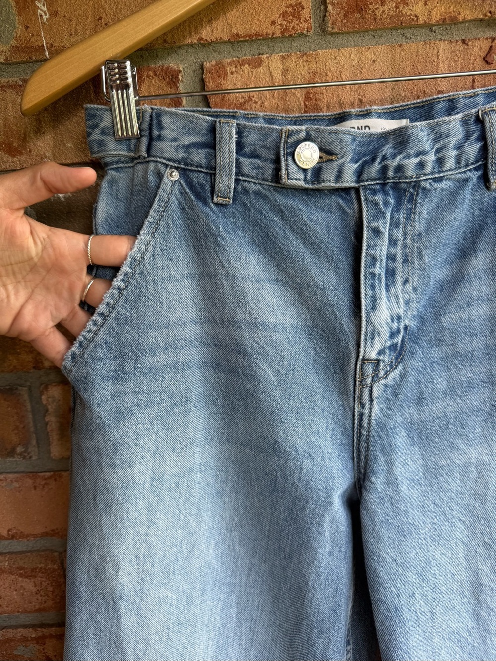 GRLFRND x Maggie MacDonald The Leigh Mid Rise Denim Trouser Wide Leg Jeans XS - Picture 4 of 11